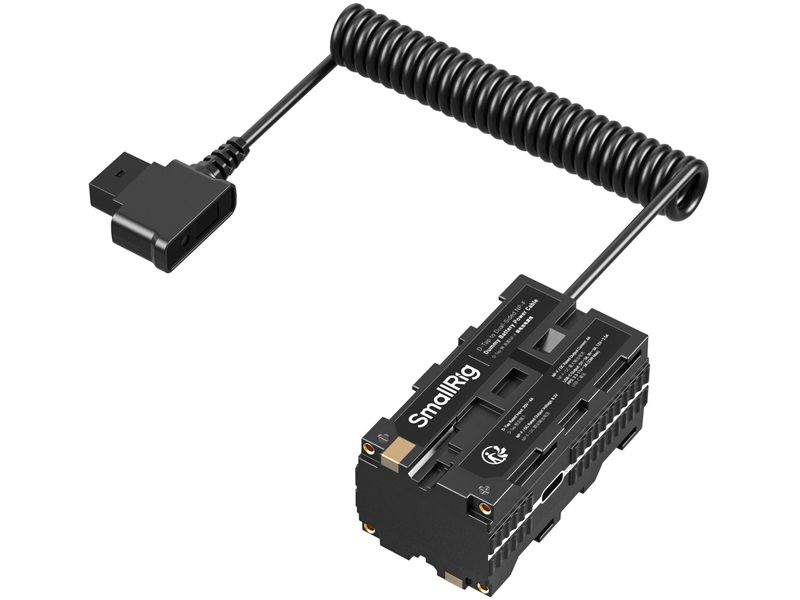 Smallrig NP-F Dummy Battery Power Cable D-Tap to Dual-Sided Digitalkamera-Akku