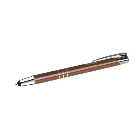 Livepac Office Touchpen Kugelschreiber aus Metall / Farbe: braun