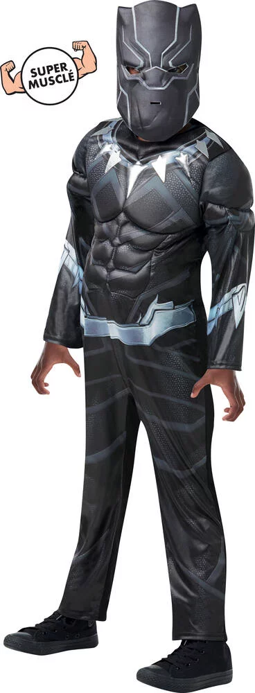 MARVEL - AVENGERS - DÉGUISEMENT - BLACK PANTHER - LUXE TAILLE S 3-4 ANS