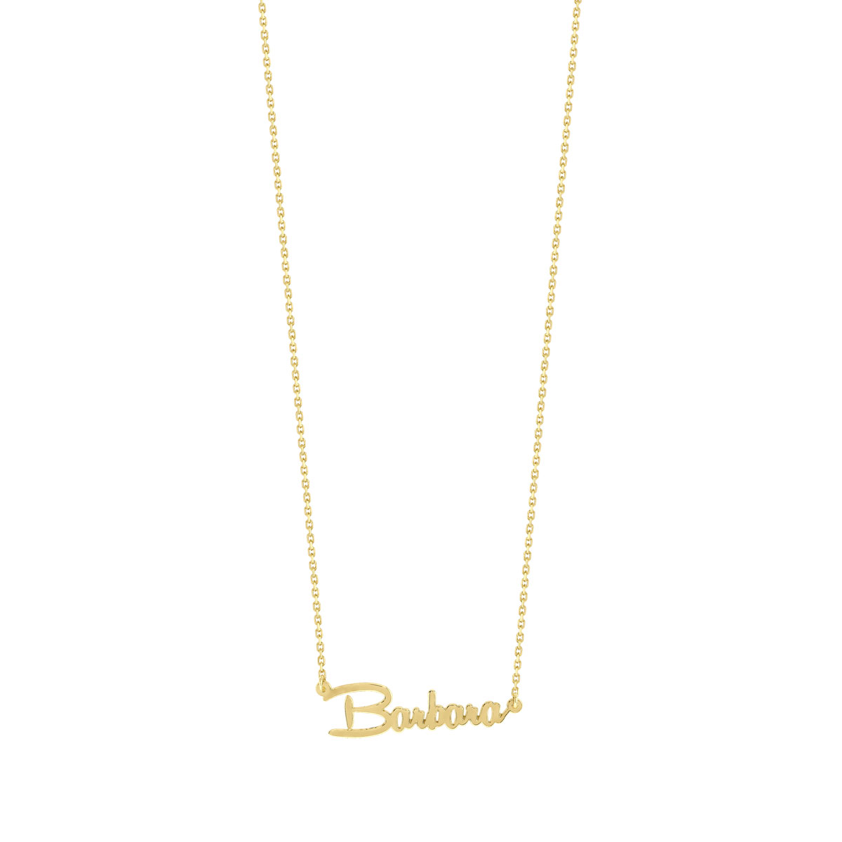 Collier or 375 jaune prénom personnalisable 42 cm