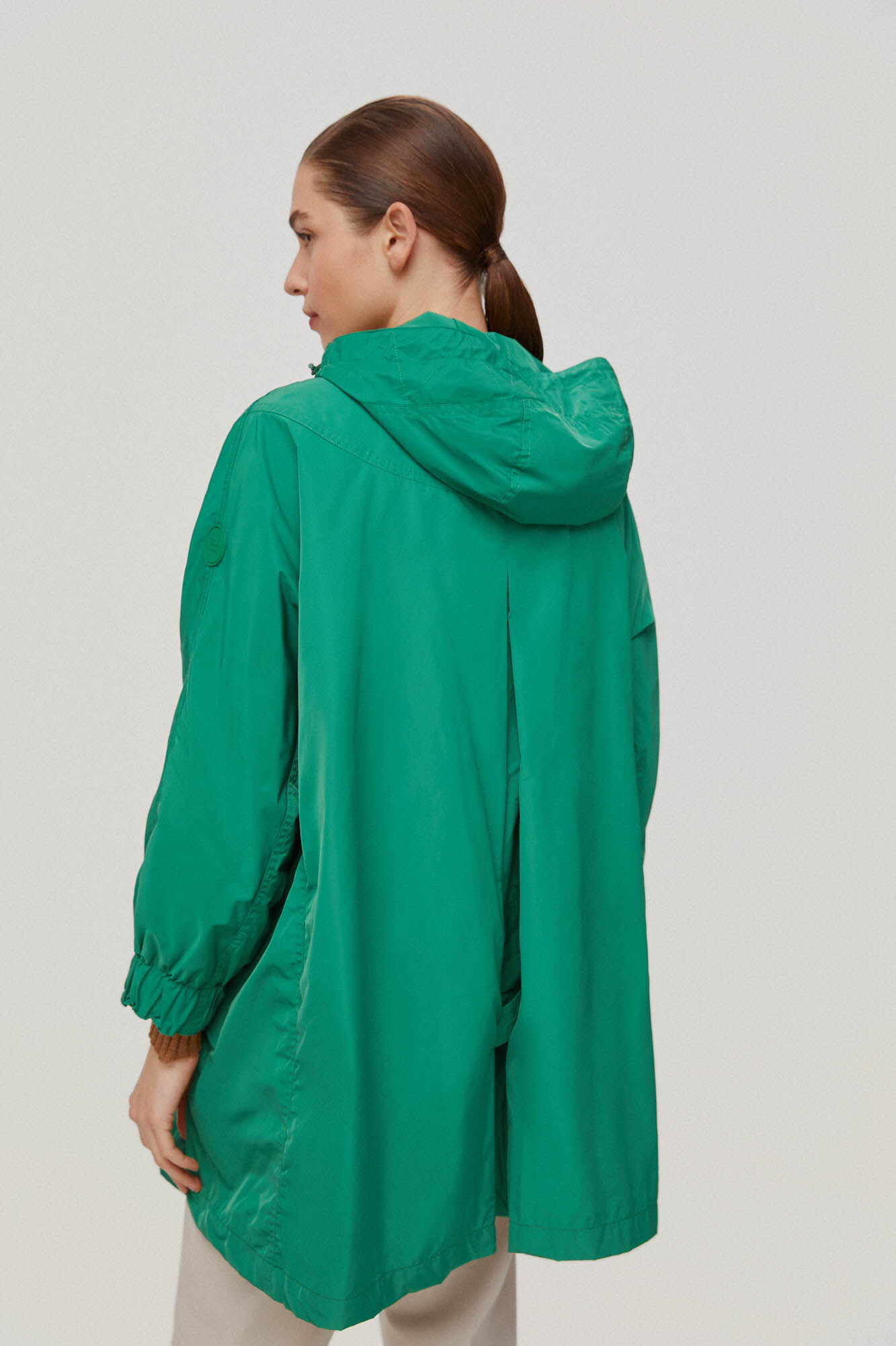 Capa de chuva com capuz - Verde