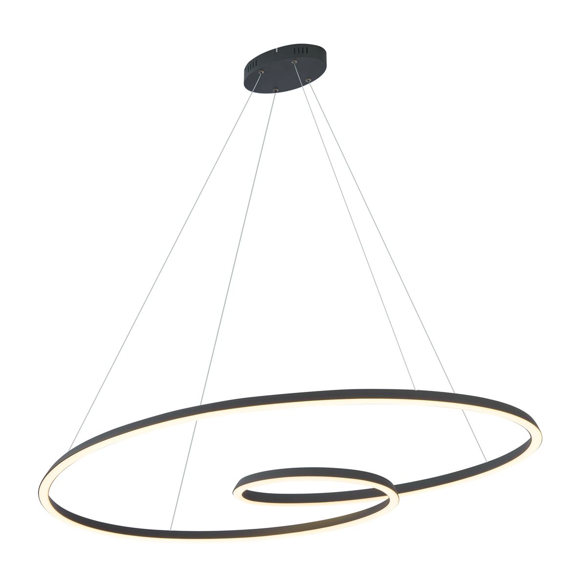 Scandinavische hanglamp zwart 110cm incl. LED 3-staps dimbaar - Circuit