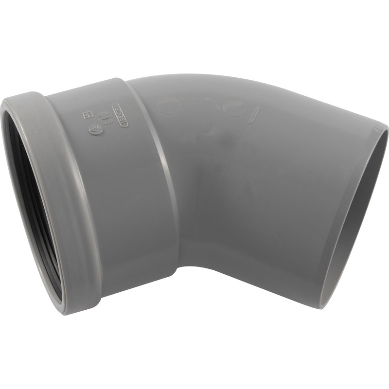 PVC bocht manchet 45° 110mm 1x mof