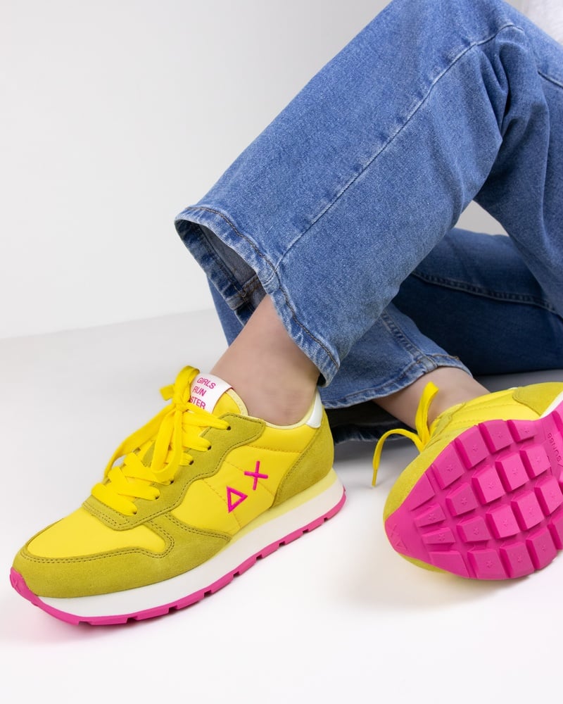 Sun 68 Ally Solid Nylon Lage sneakers  - geel