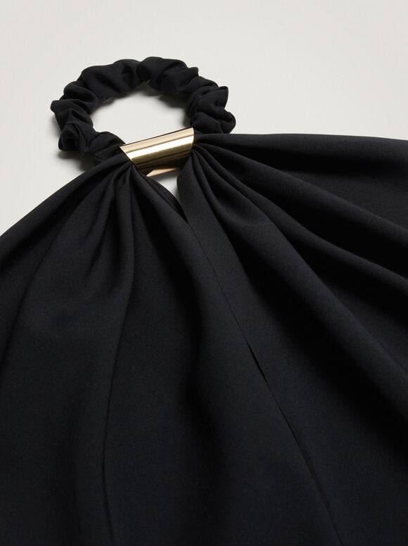 Elástico de cabelo com laço - Preto