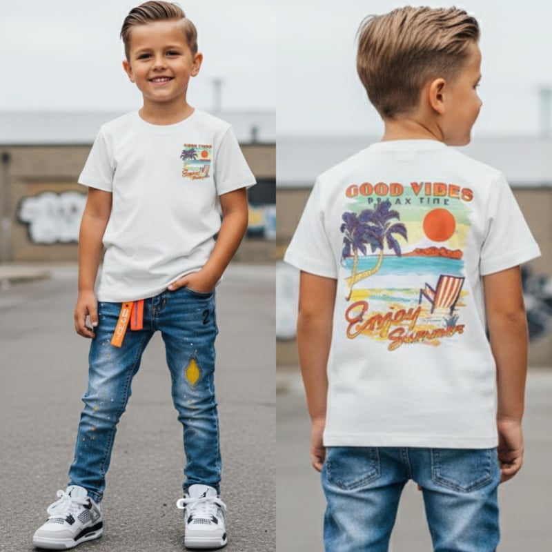 Good Vibes Summer T-Shirt - wit
