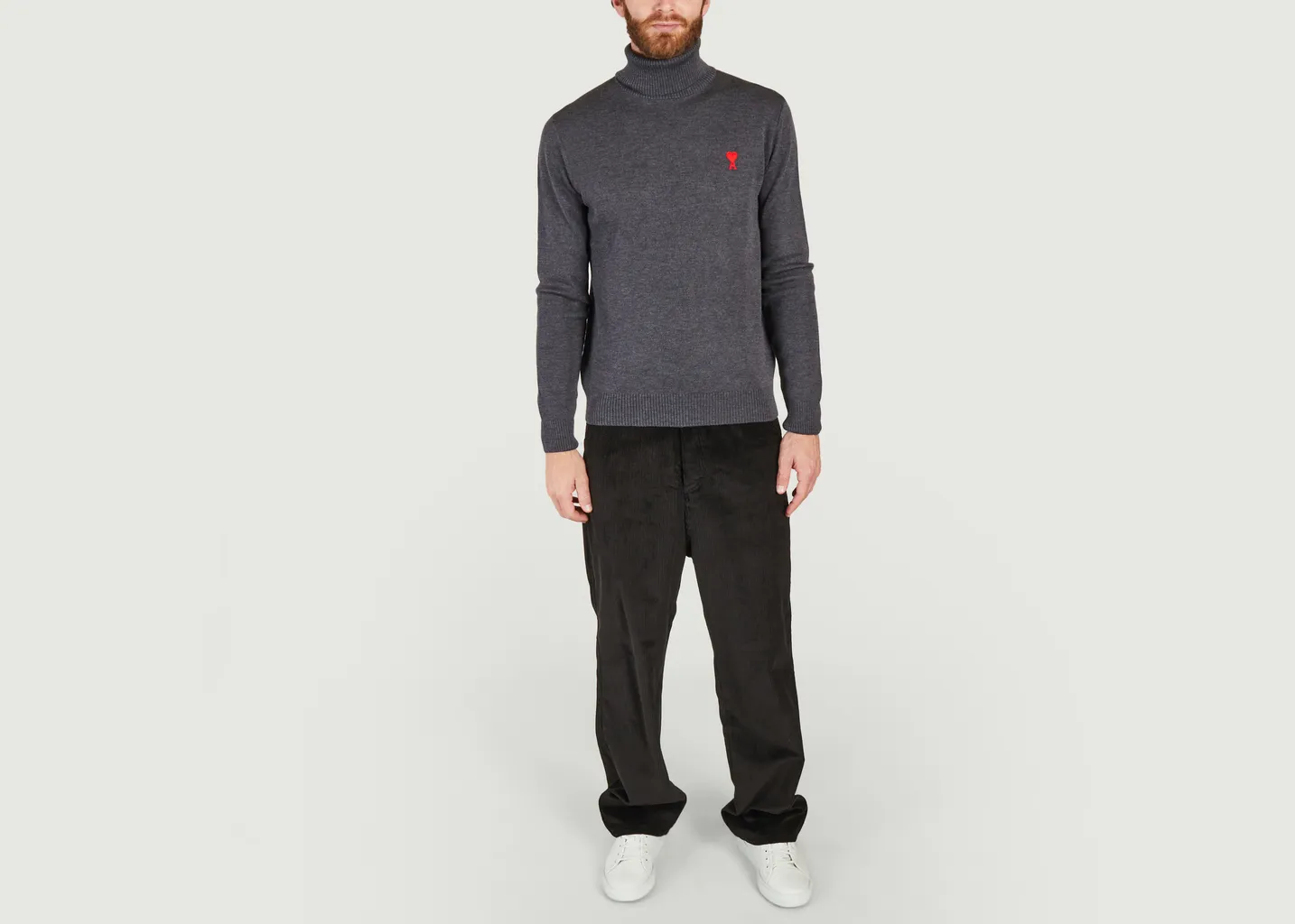 Pantalon Alex fit en velour cotelé AMI Paris
