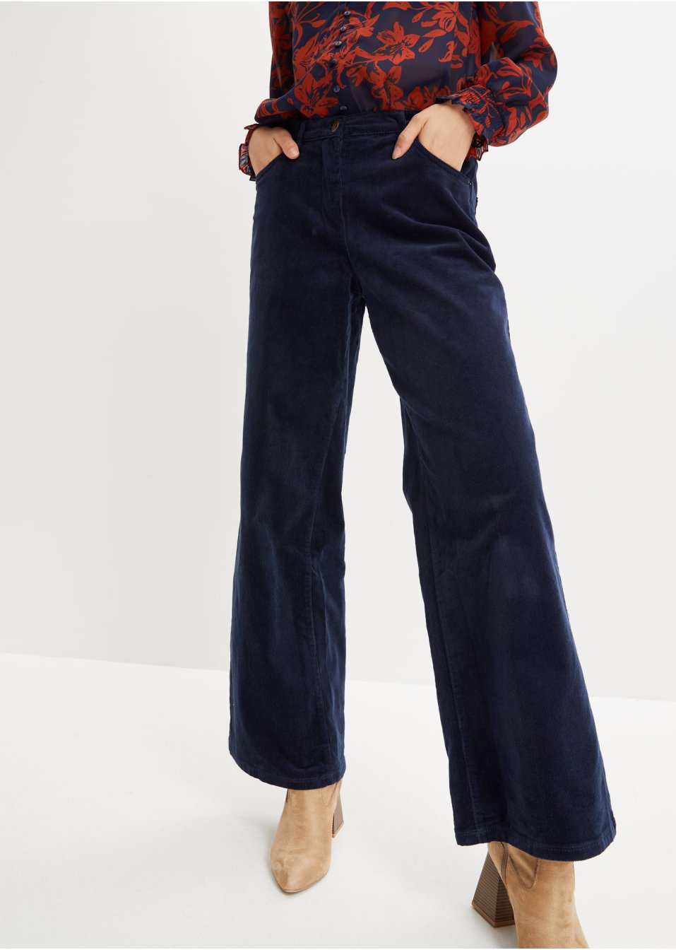 Pantalon velours côtelé style Marlène