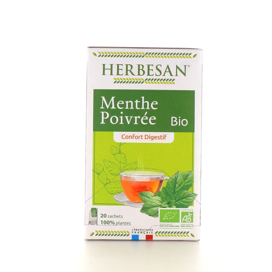 Herbesan infusion menthe poivrée bio - Confort digestif