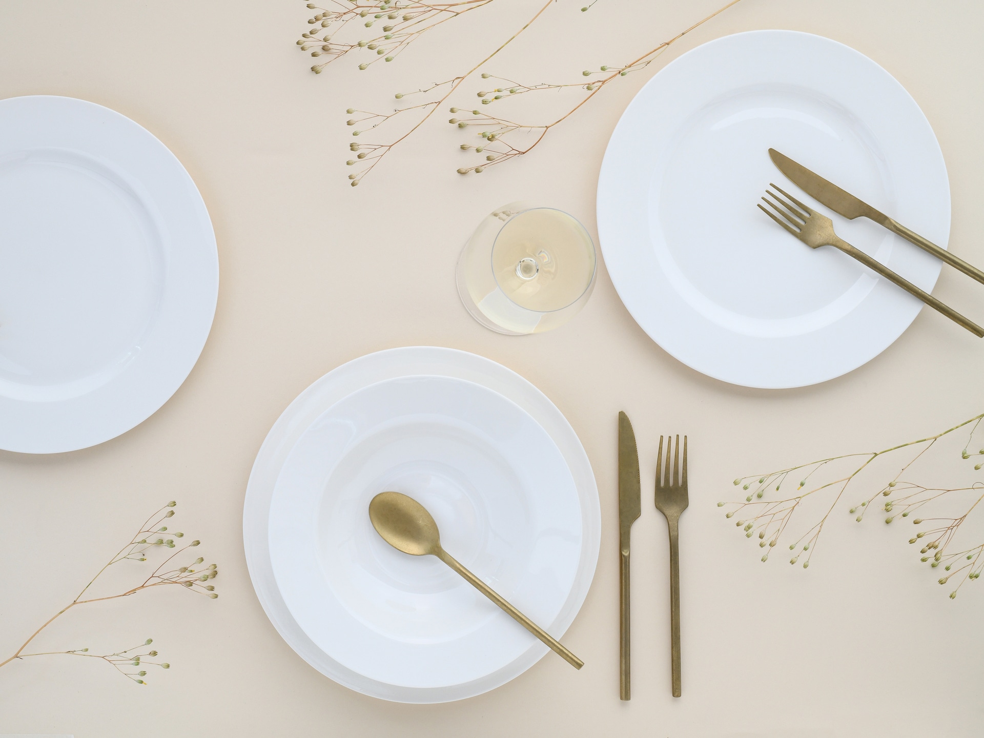 CreaTable Tafelservice FLEUR ROYAL 12-teilig creme weiß