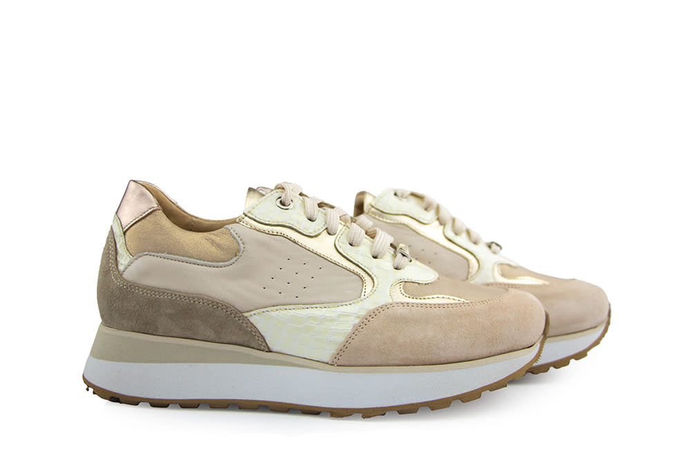 Footnotes Sneaker Esmee Calf Metalise Creme H