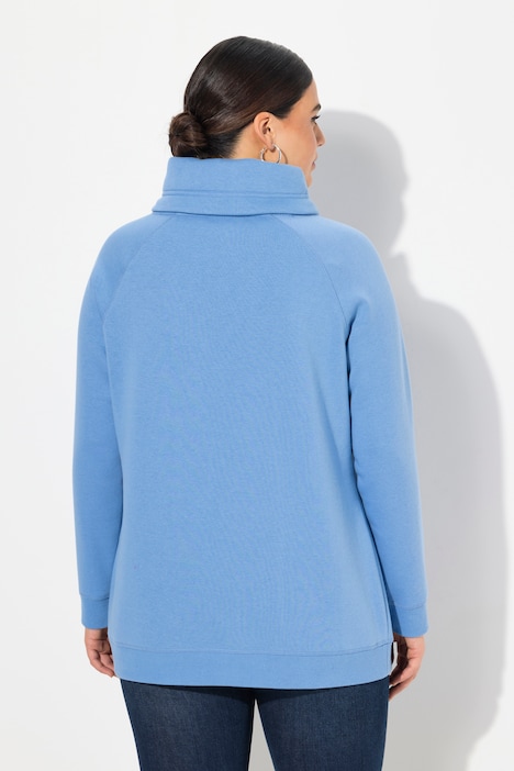 Sweatshirt, weiter Stehkragen, Taschen, Raglan-Langarm