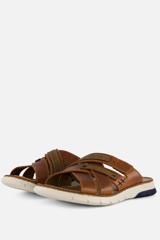 Rieker Dallas Slippers cognac Leer