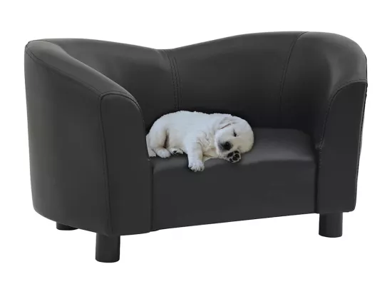 Canapé pour chien Noir 67x41x39 cm Similicuir