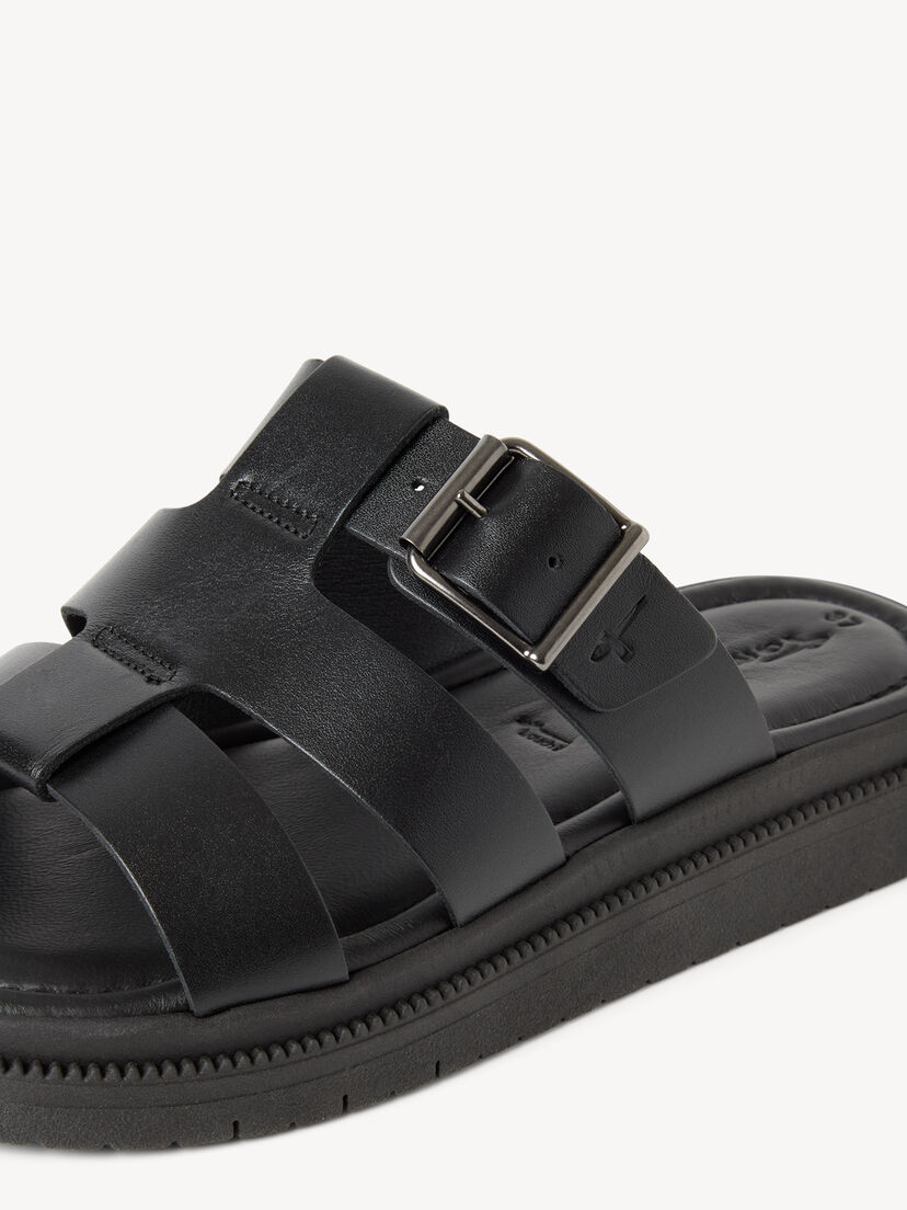 Leren Slipper - zwart