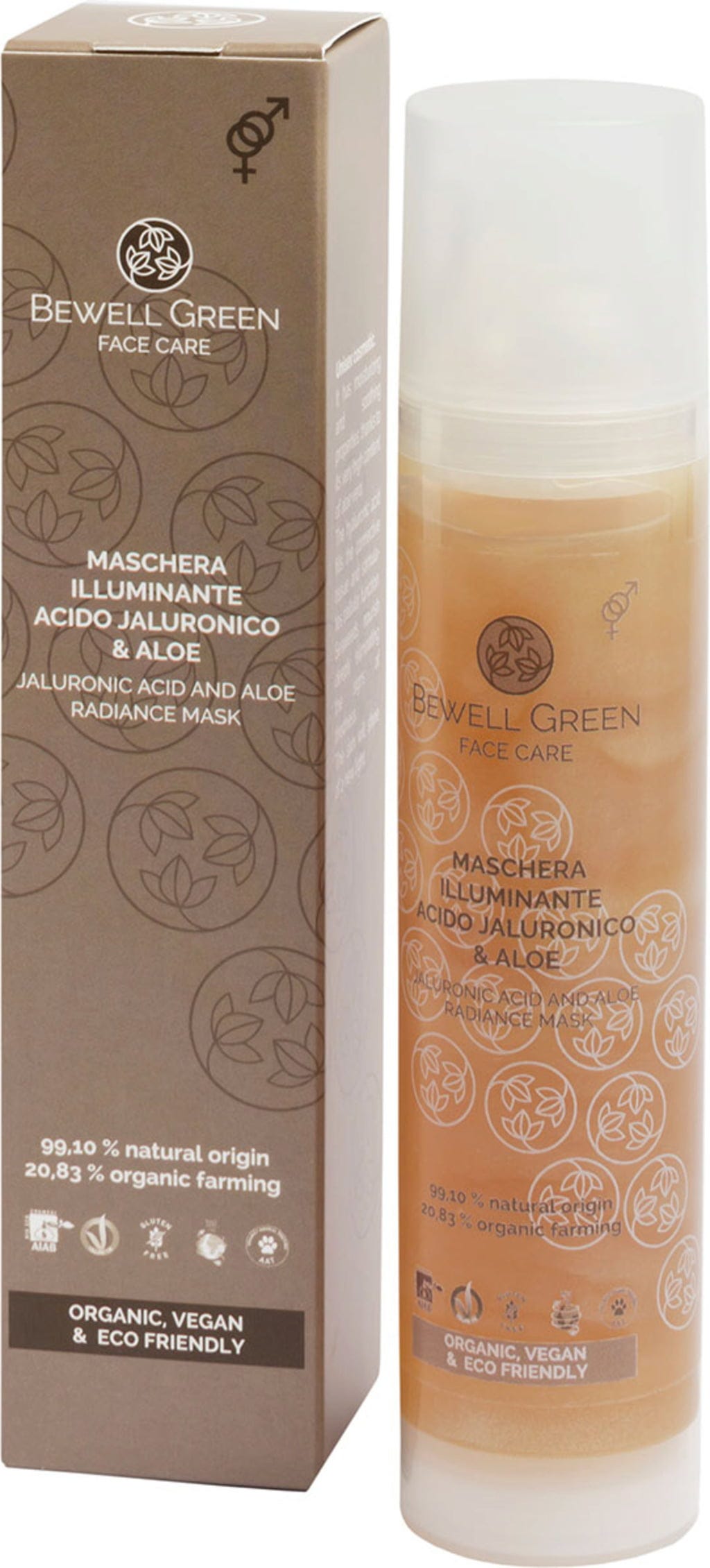BeWell Green  Hyaluronic Acid & Aloe Radiance Mask, 100 ml