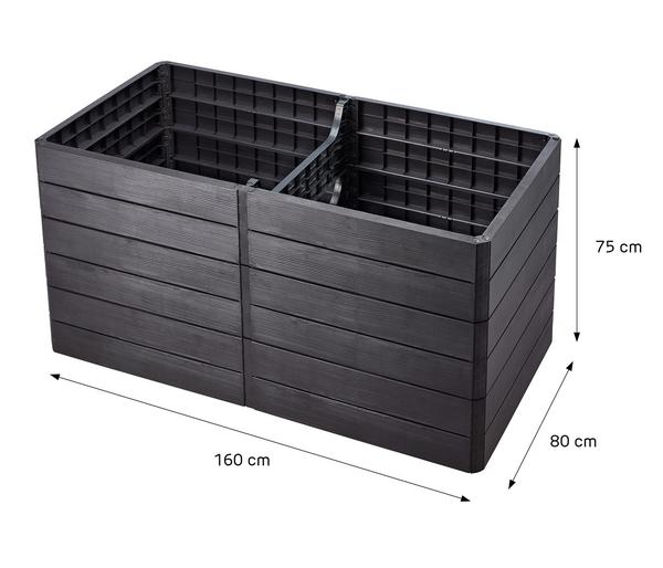 Garantia Kunststoff-Hochbeet Ergo Quadro Wood