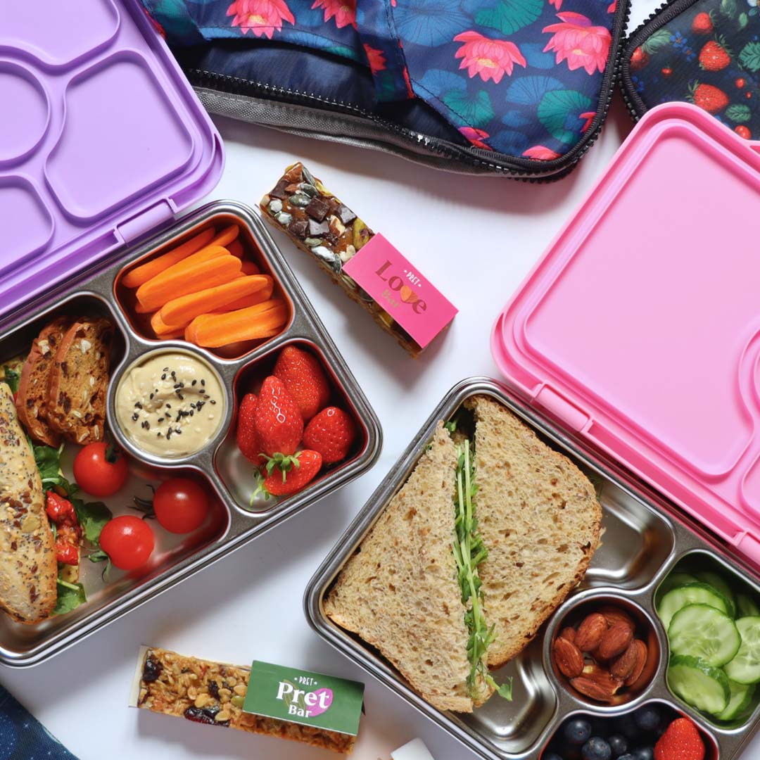 Yumbox rvs bento broodtrommel 4 vakken - versailles roze