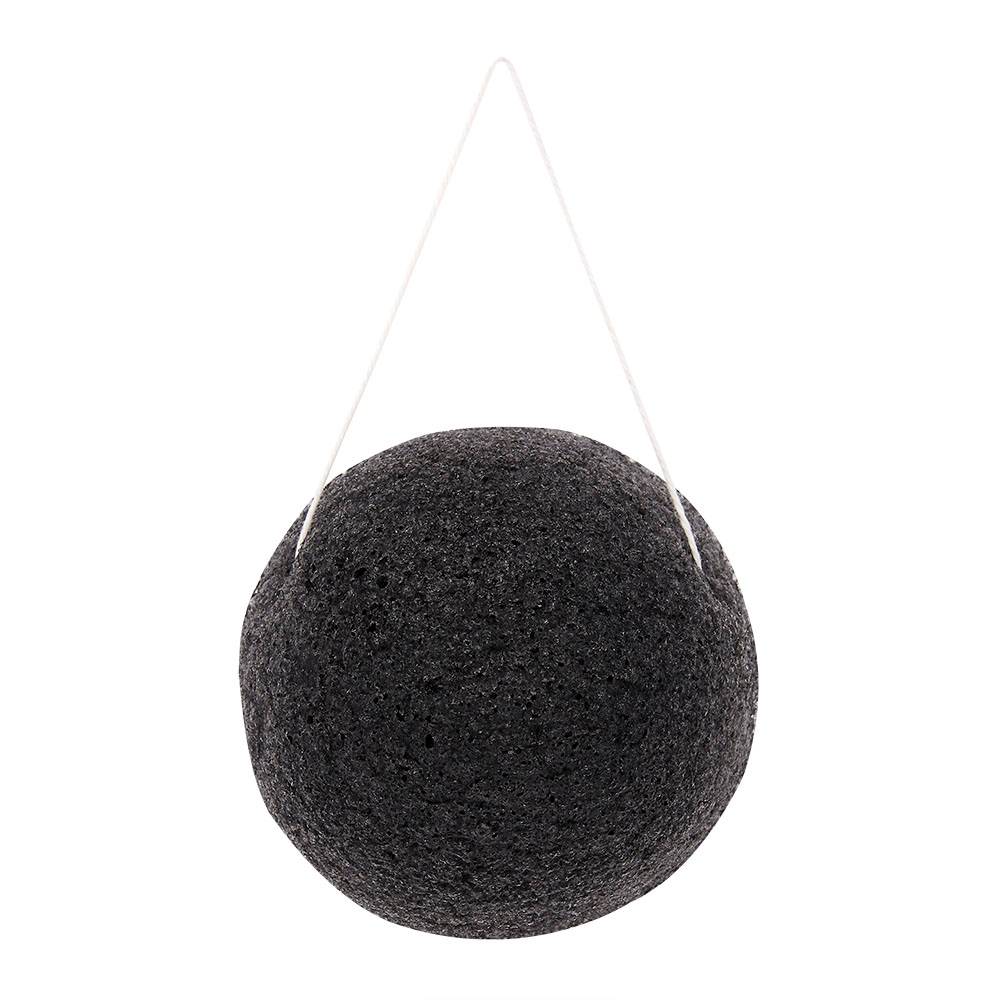 Éponge konjac visage Au charbon de bambou