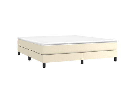 VIDAXL - Sommier 180 x 200 Sommier à ressorts de lit crème 180x200 cm similicuir