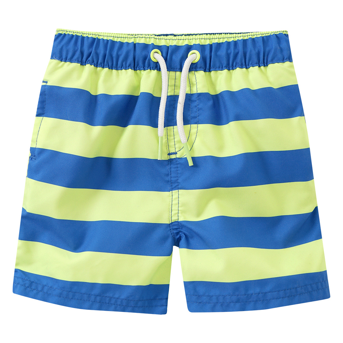 Famy Baby Badeshorts mit Streifen blau / limette
