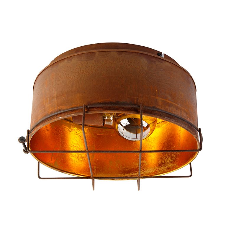 Industriële plafondlamp roestbruin 35 cm - Barril