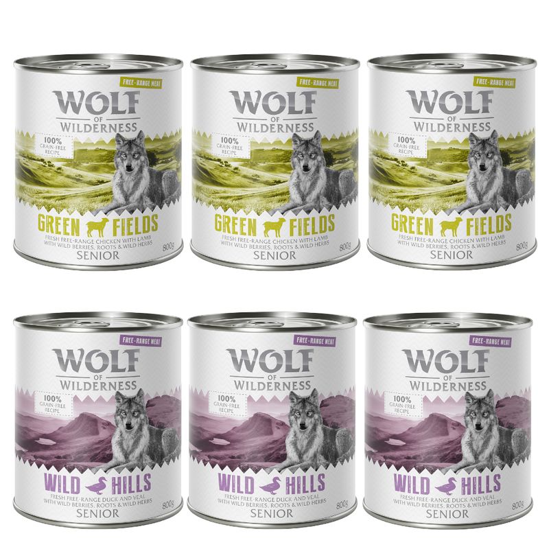 Lot mixte Wolf of Wilderness Senior Free Range