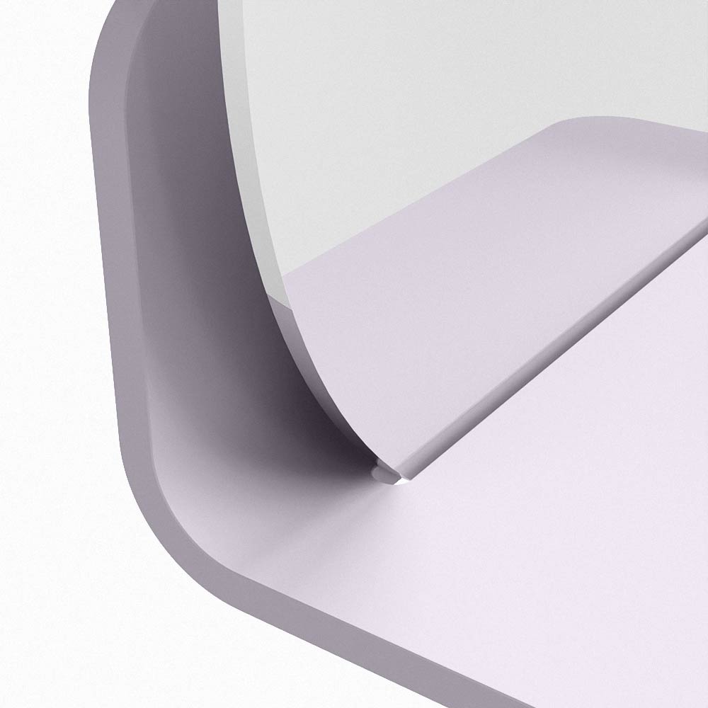 Mondiaz Spot spiegel rond Ø30cm met planchet cale