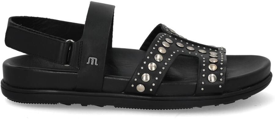 Maruti Dames Platte sandalen Elora Zwart Leer