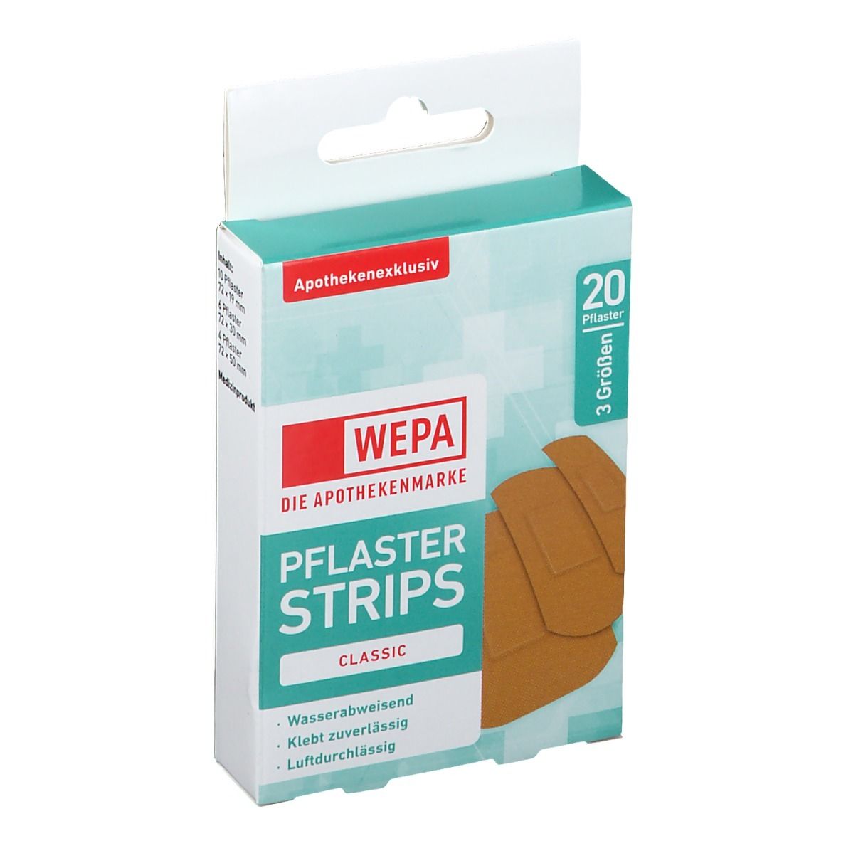 WEPA Pflaster Strips Classic wasserabweisend 3 Größen
