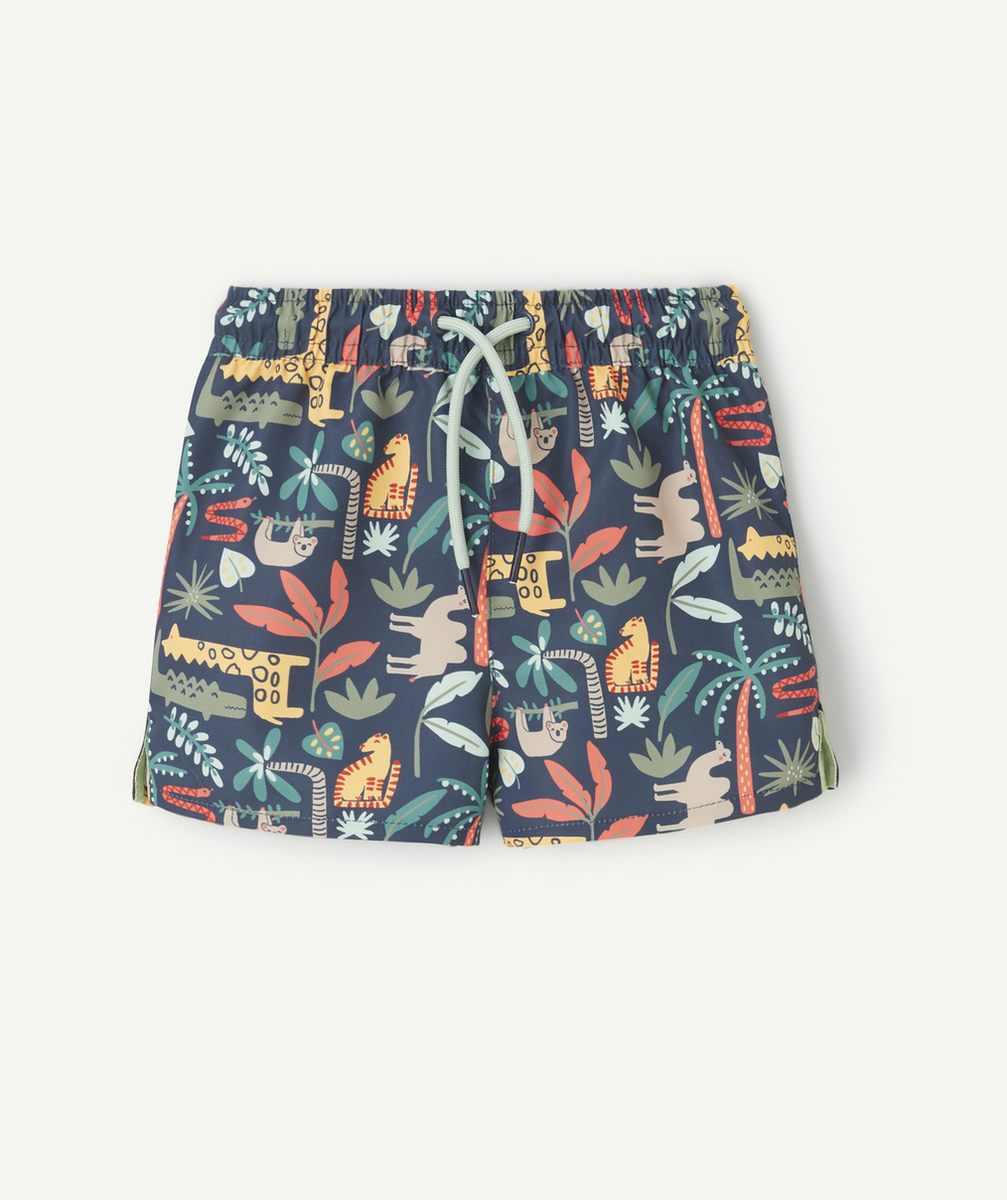 SHORT DE BAIN BÉBÉ GARÇON EN FIBRES RECYCLÉES AVEC IMPRIMÉ JUNGLE