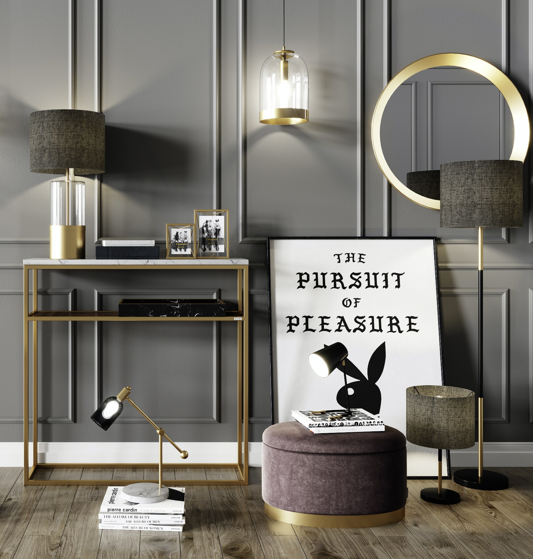 PLAYBOY - ovaler Pouf 