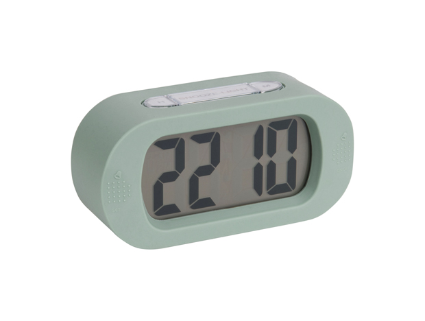Alarm clock Gummy rubberized green