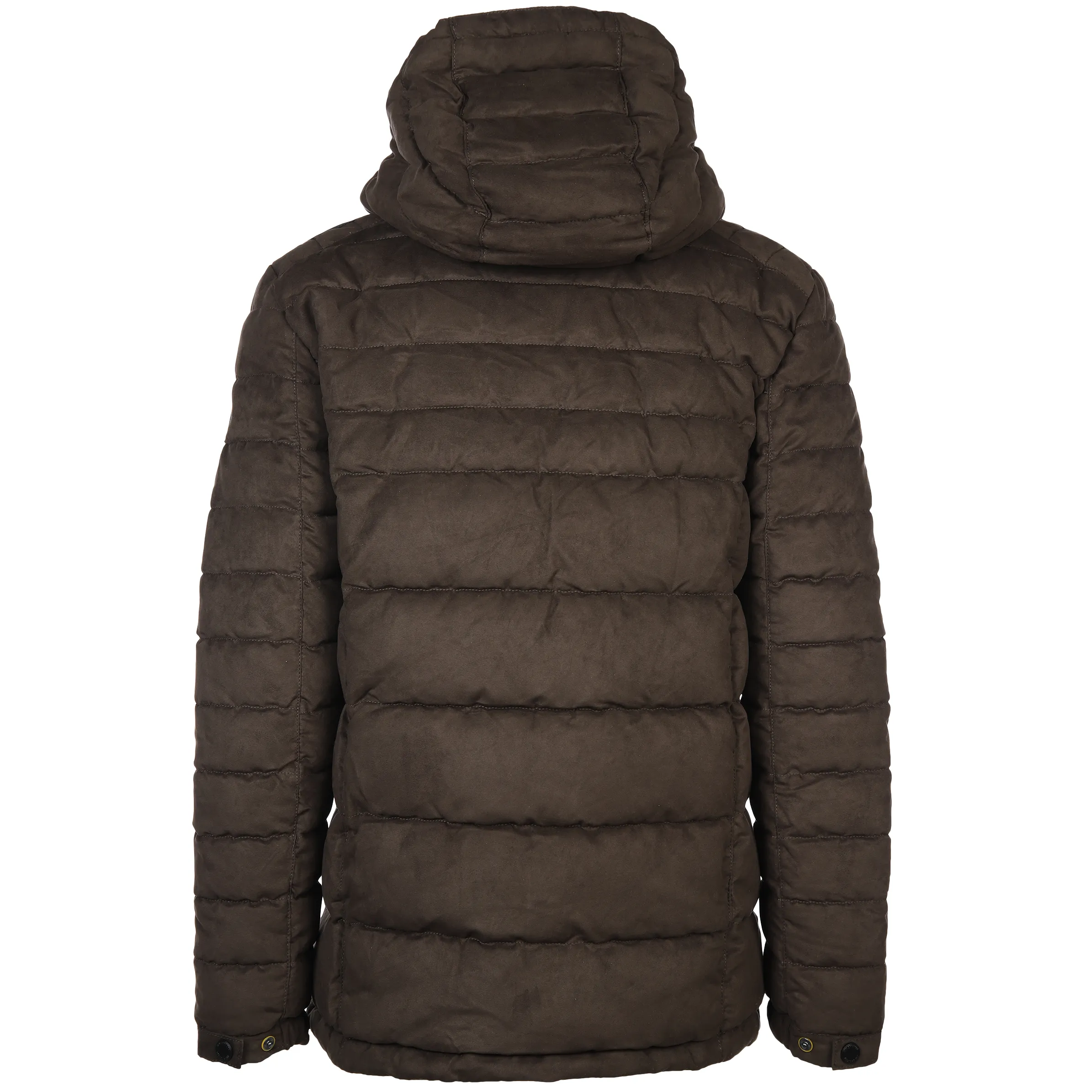 Herren Velour Steppjacke mit Kapuze