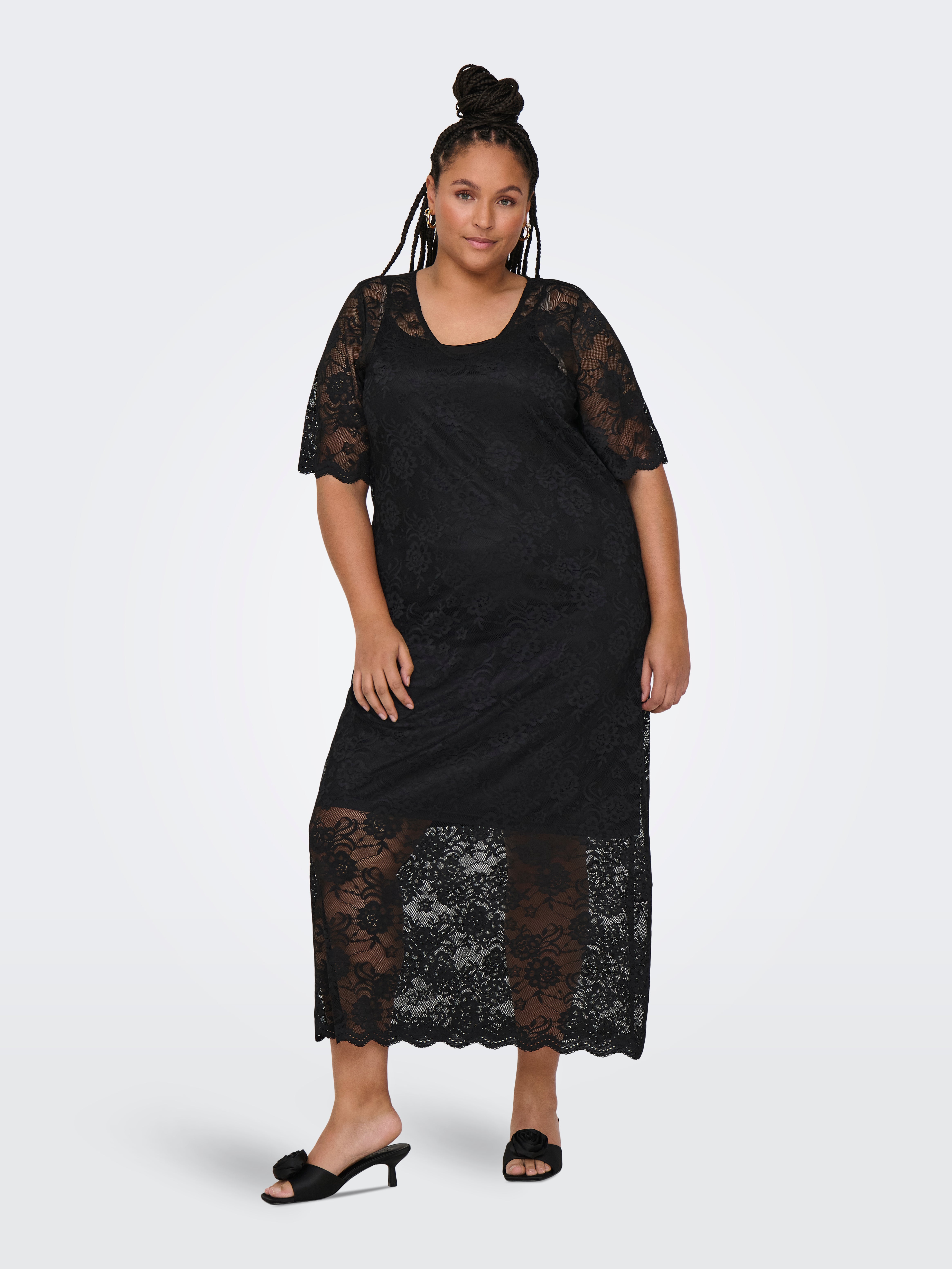 CARSILINA Langes Kleid Black