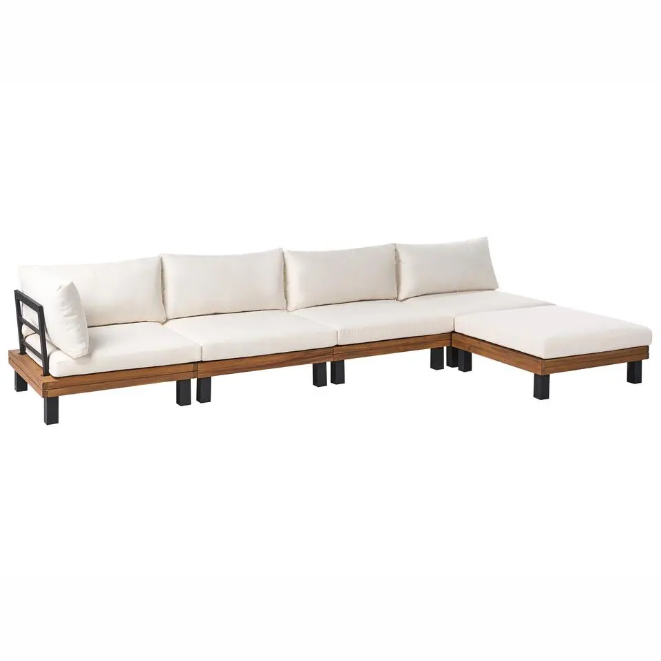 FRAZZANO - Loungeset - Gebroken wit - Gecertificeerd acaciahout