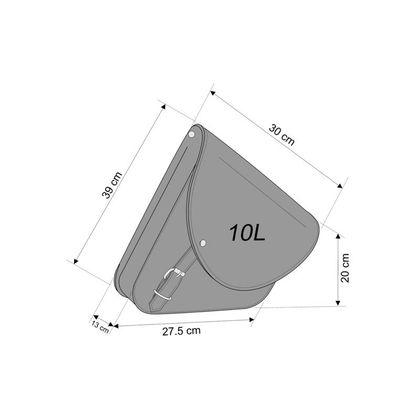Sacoches cavalières CustomAcces BARCELONA AVEC SUPPORT UNIVERSEL (2 x 10 litres) Universel - Noir