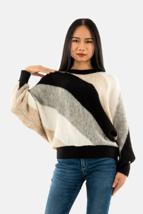 Pull hiver ichi kamara 203296 black striped