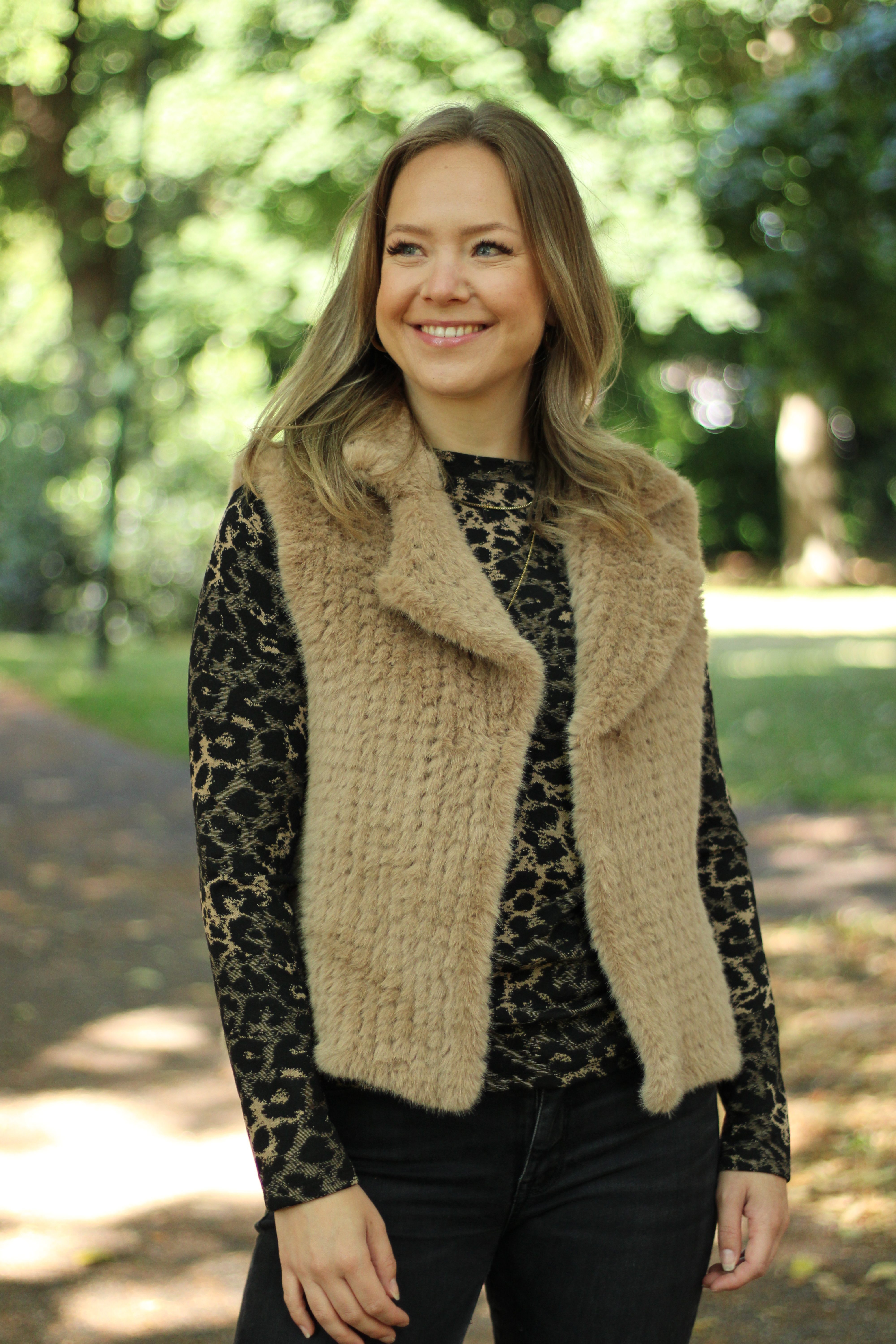 Rino & Pelle - Keasha Faux Fur Waistcoat - Misty Nude