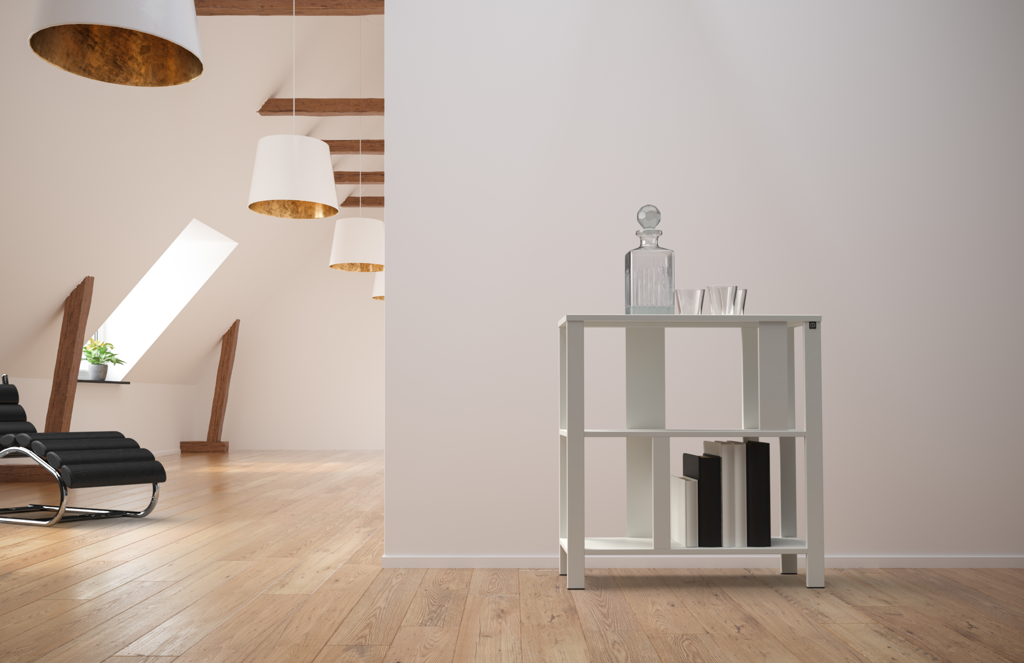 Wandkast Minus S zwart
