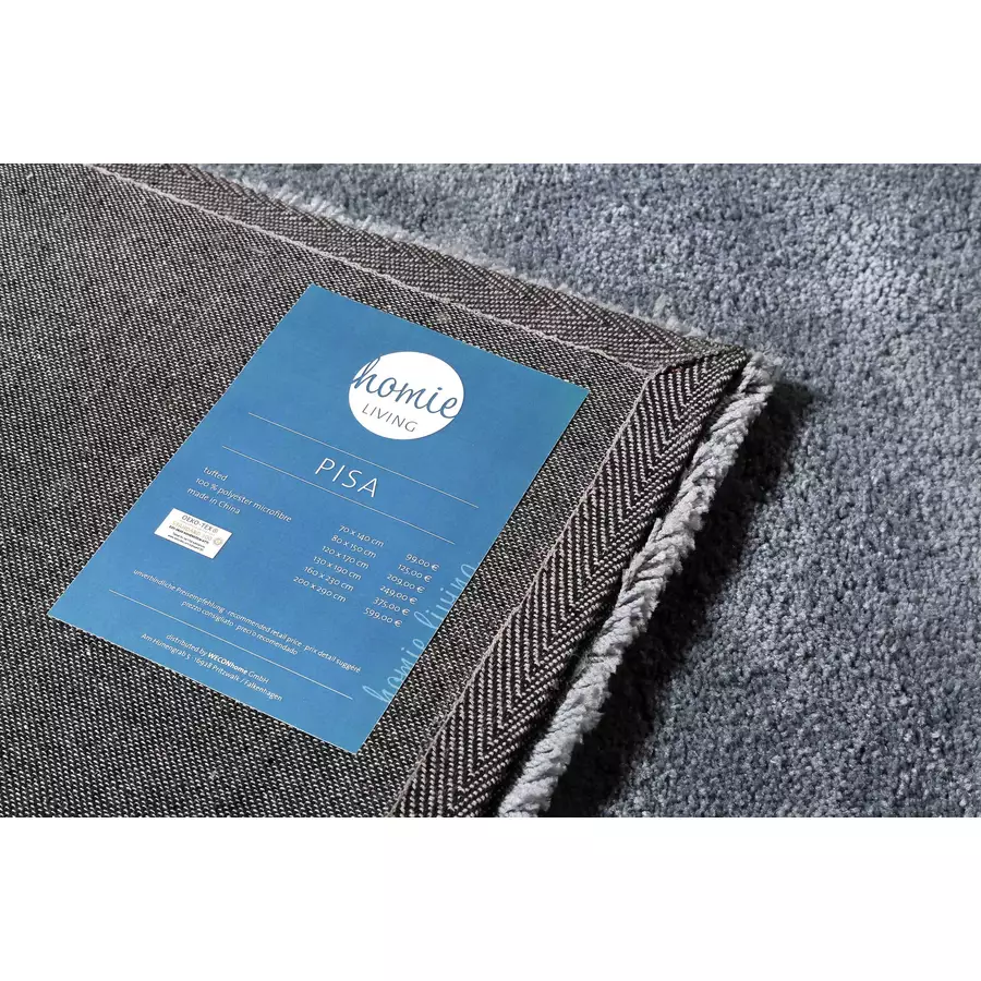Homie Living Hochflorteppich Pisa grau blau