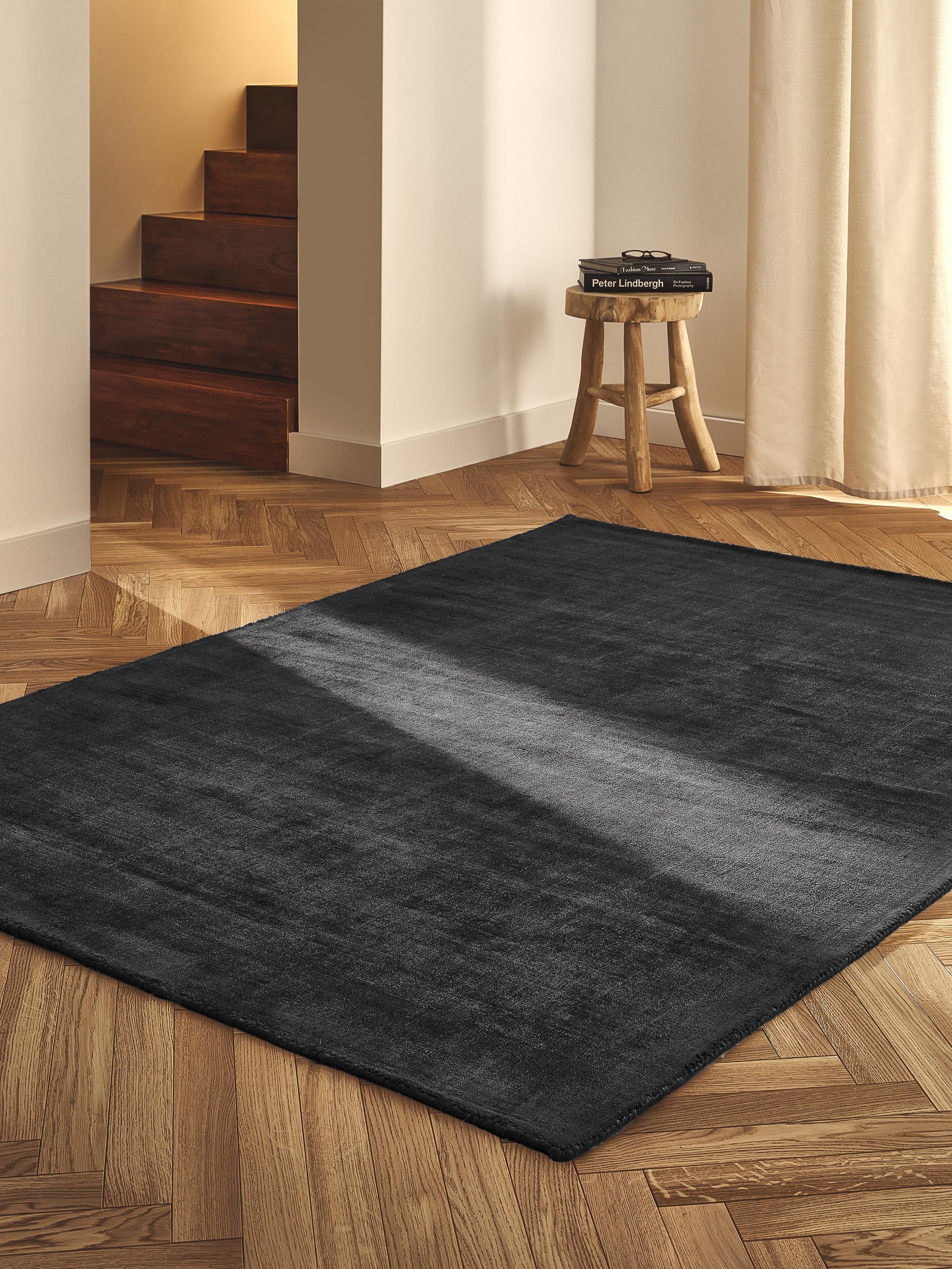 Handgeweven viscose vloerkleed Jane