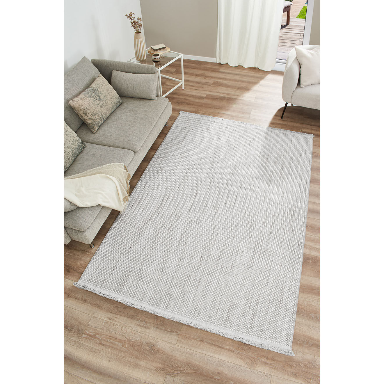 Nazar Rugs Tapis Bali 736 gris - 160x230 cm