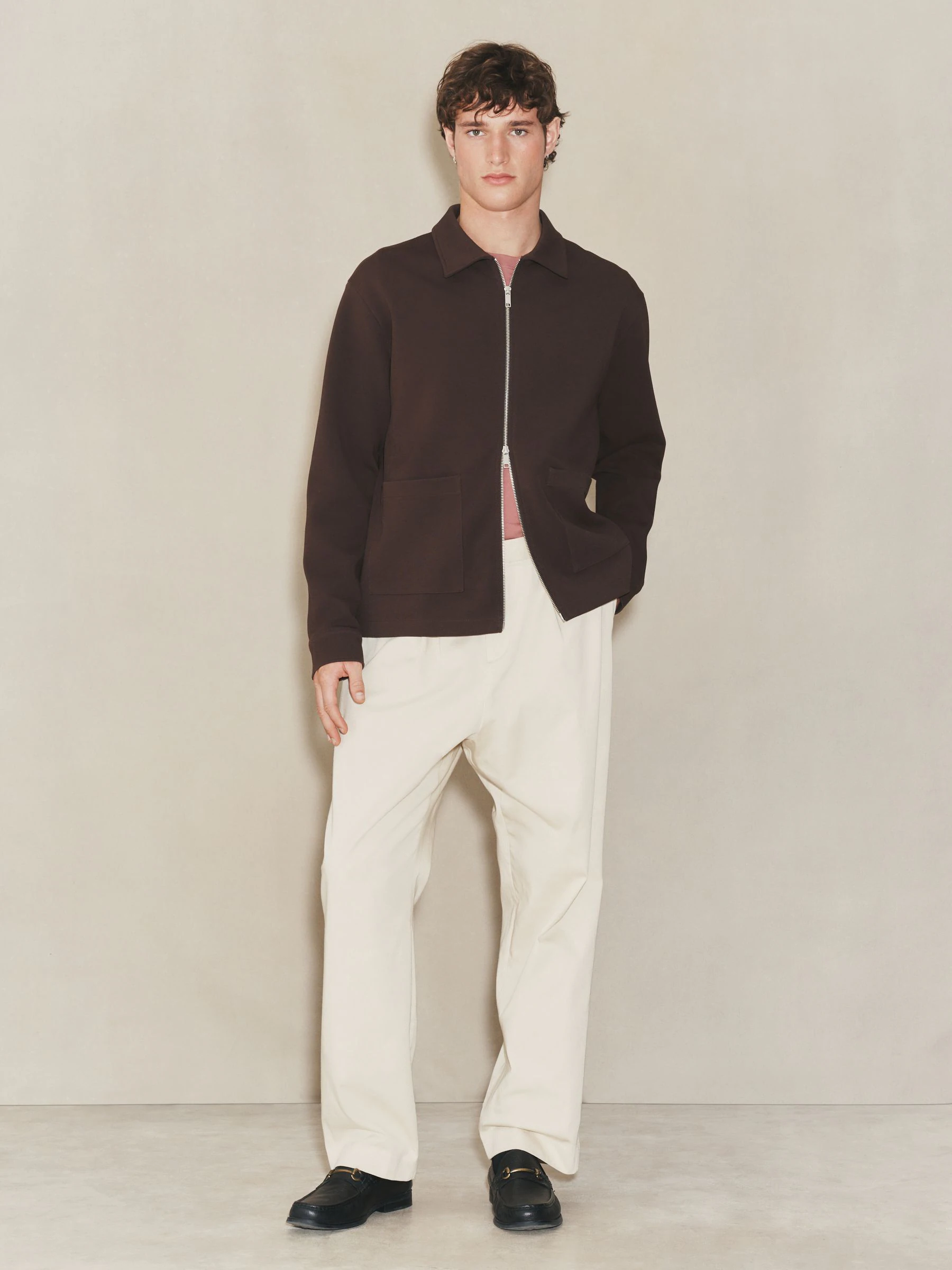 Chocoladebruin - EDIT Overshirt met lange mouwen