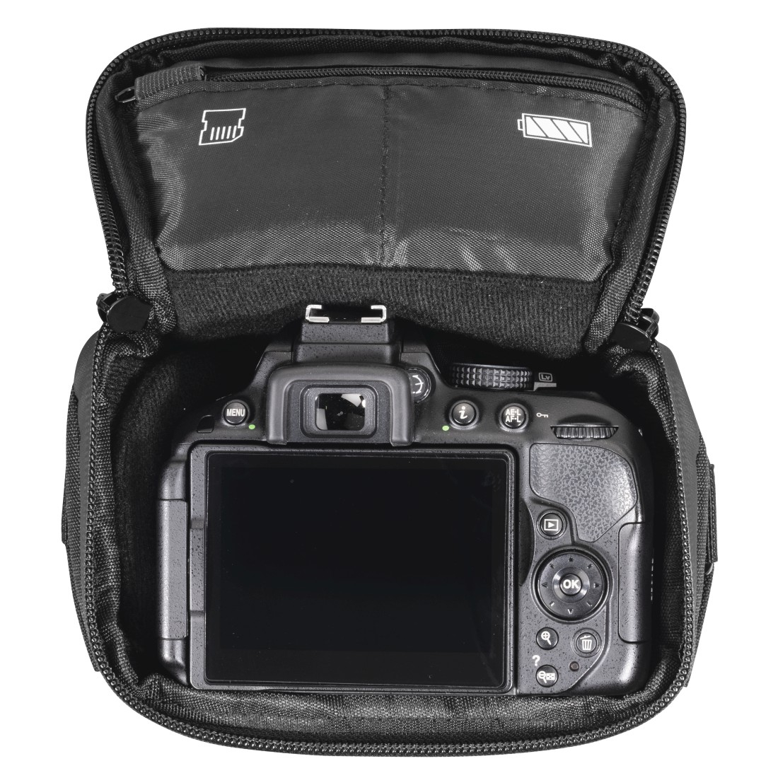 (15x13cm) Matera 100 Colt DSLR Schulter Kameratasche für Spiegelreflexkameras mit Gürtelschlaufe (00121335) - Schwarz