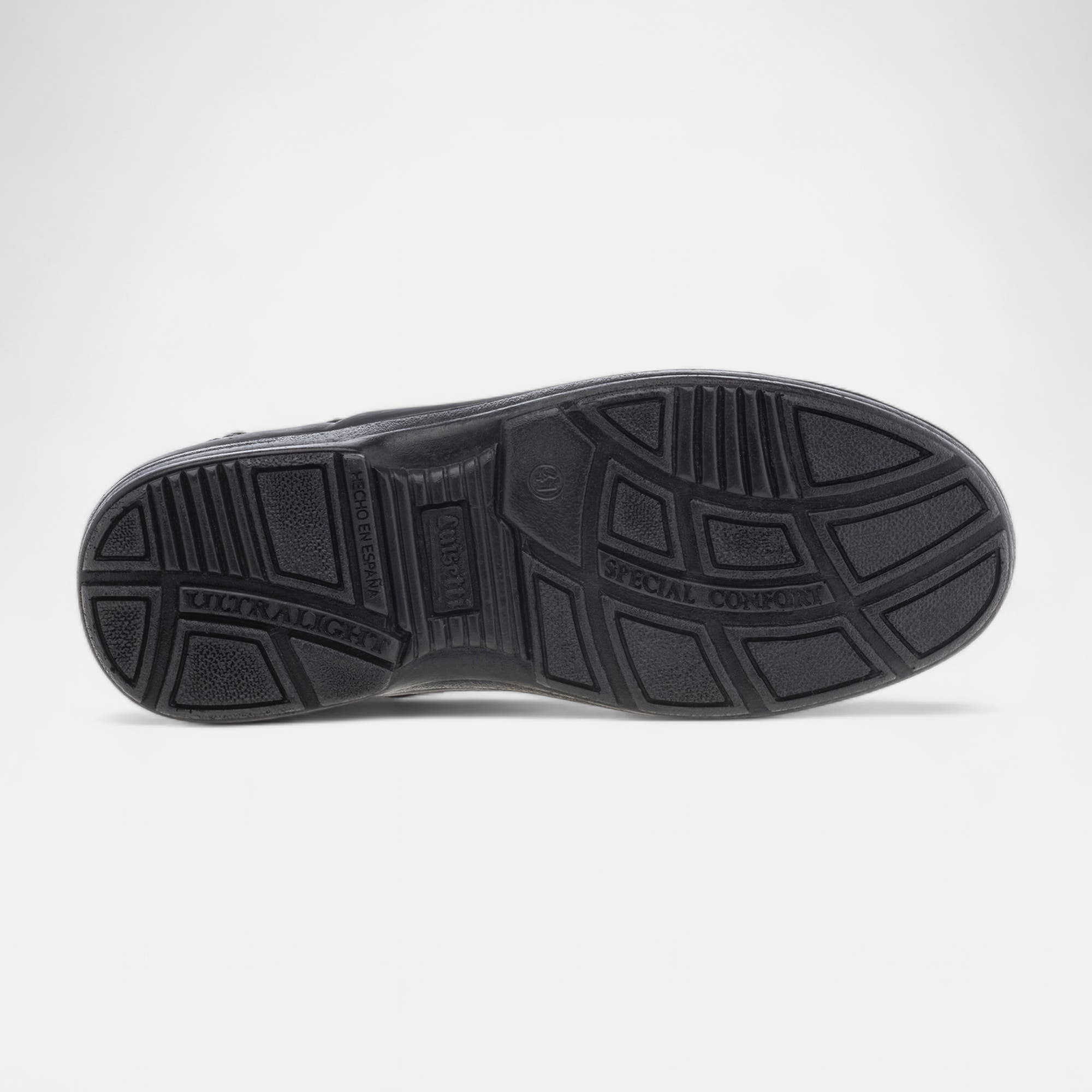 Derbies pieds sensibles Homme en cuir noir