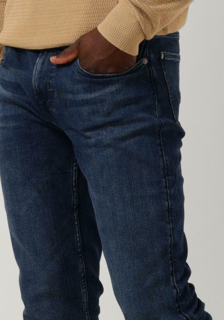 7 FOR ALL MANKIND donkerblauwe 7 for all mankind slim fit jeans slimmy tapered stretch tek rebus