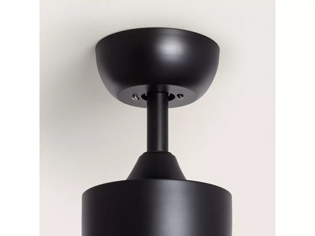 Ventilateur de Plafond Silencieux Fleves 132cm Motor DC Bois foncé Télécommande Avec lumière Oui Noir