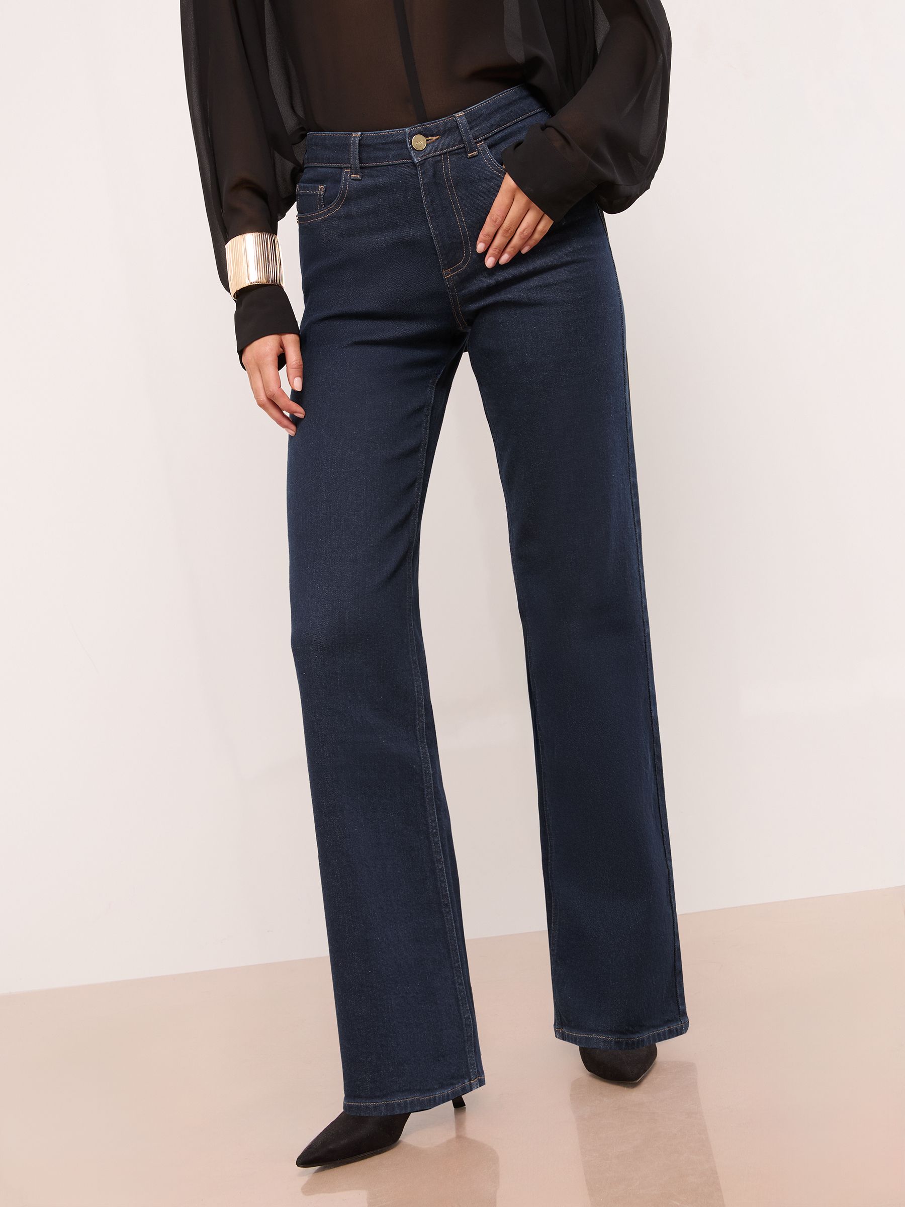 Blauw met wassing - Lipsy Wide Leg Jeans