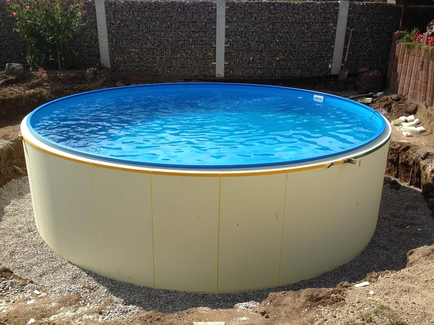 conZero Komplett Set für Rundpool 450 x 150 cm Verschalung Bodenplatten Rundschalung, Perimeter Hartschaumplatten, Vinylplatten Pool Schwimmbecken Isolation, Poolbau ohne Beton
